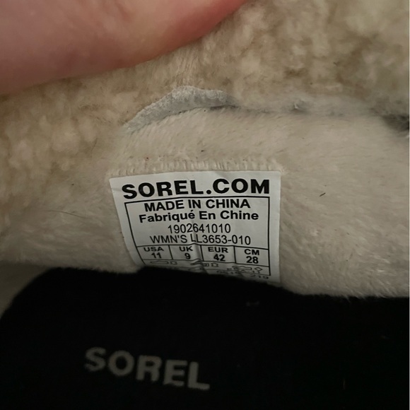 Sorel Ainslie Conquest Suede and Shearling Black waterproof Boots - Picture 9 of 15